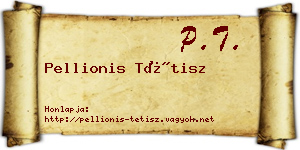 Pellionis Tétisz névjegykártya